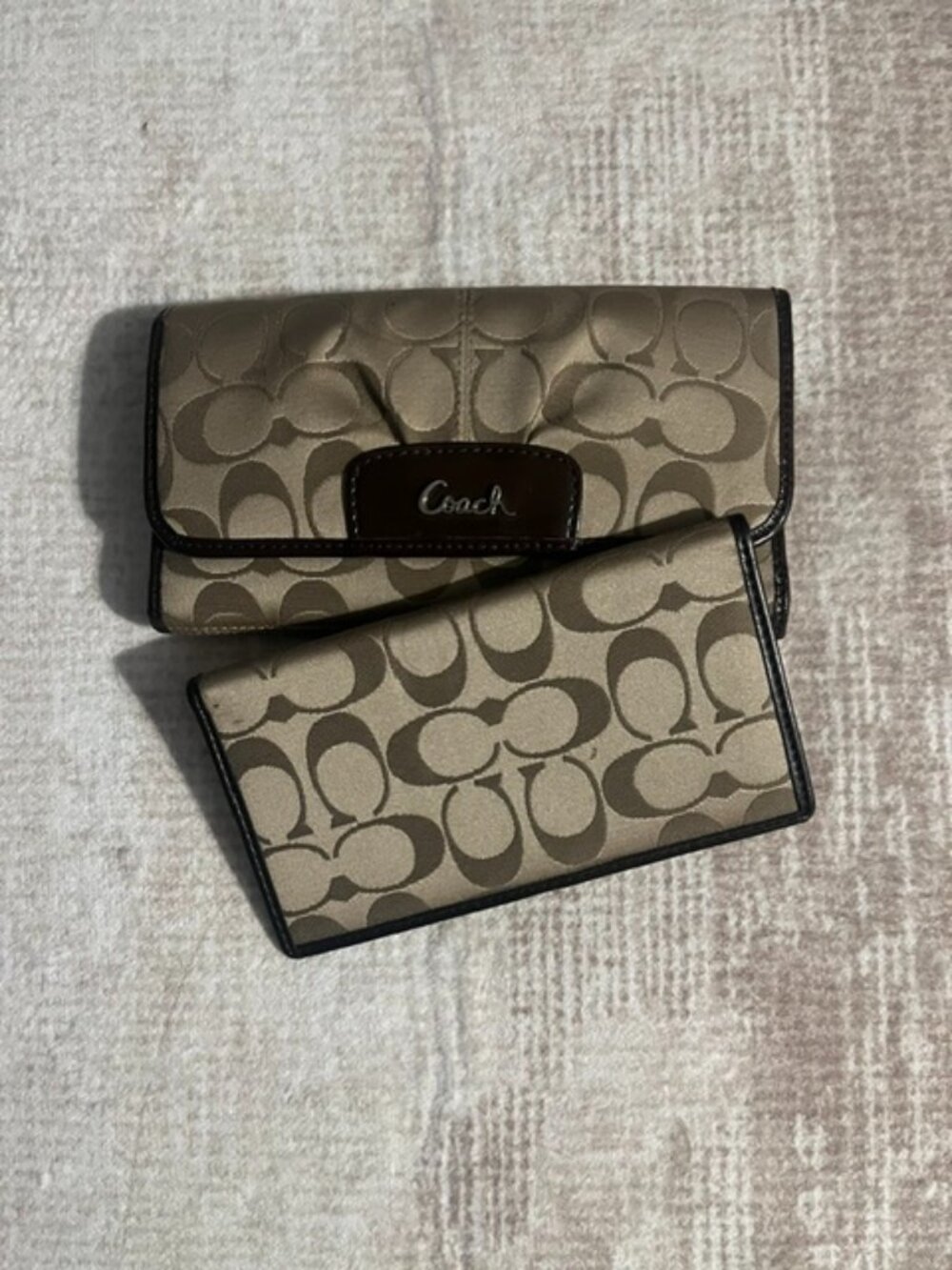 Coach Trifold Wallet and Check Book Cover